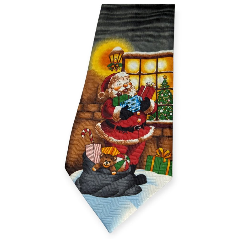Santa with Presents Men's Tie
